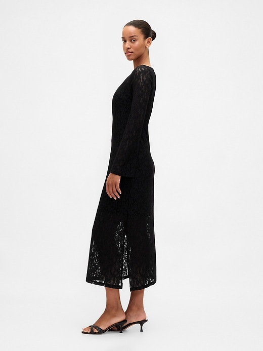 Image number 3 showing, Lace Bell-Sleeve Maxi Dress