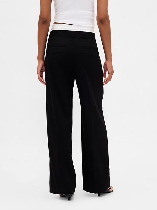 Mid Rise Double-Waist Pants