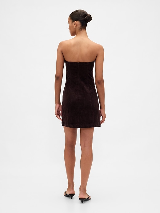 Image number 2 showing, Corduroy Strapless Mini Dress