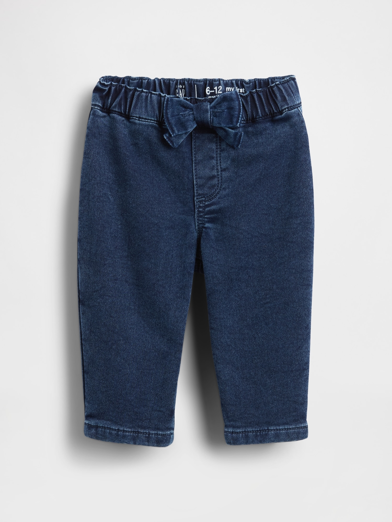 Baby Knit Pull-On Bow Barrel Jeans