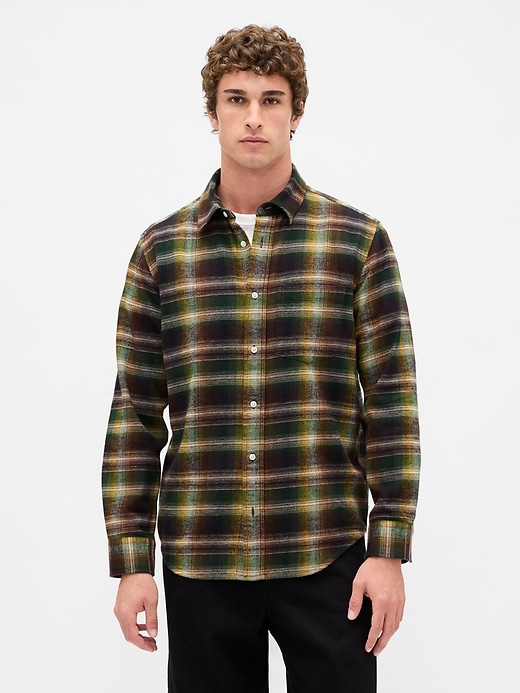 Image number 1 showing, Organic Cotton Relaxed Flannel Shirt