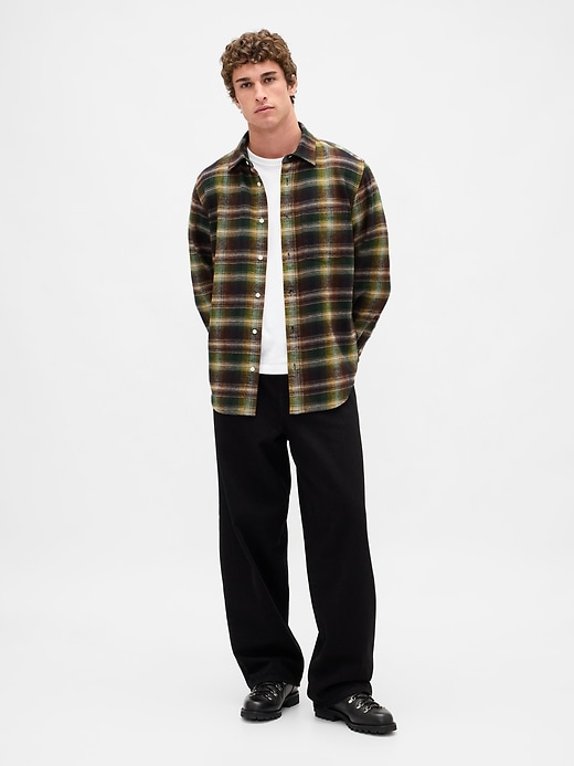 Image number 2 showing, Organic Cotton Relaxed Flannel Shirt
