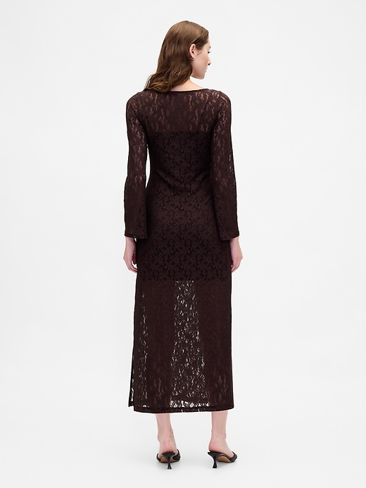 Image number 2 showing, Lace Bell-Sleeve Maxi Dress