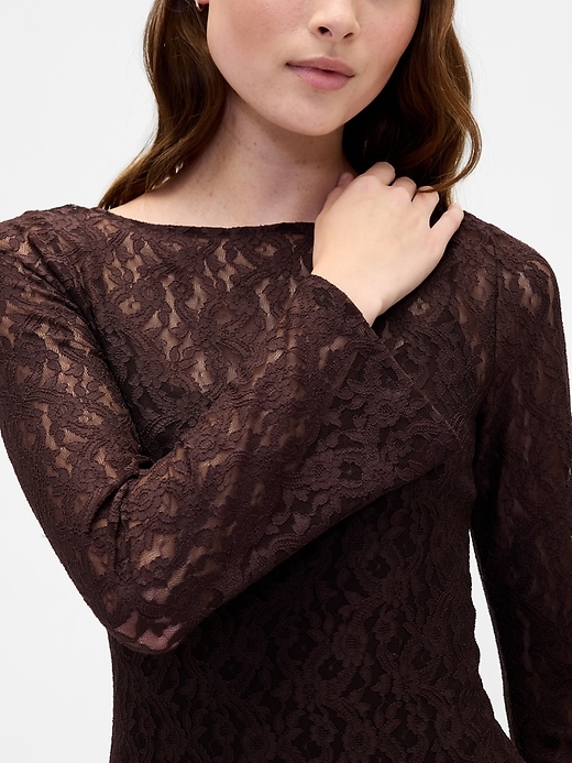 Image number 4 showing, Lace Bell-Sleeve Maxi Dress