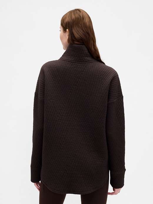 Image number 2 showing, GapFit Quilted Jacquard Half-Zip Pullover