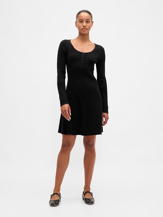 Image number 1 showing, CashSoft Rib Mini Sweater Dress