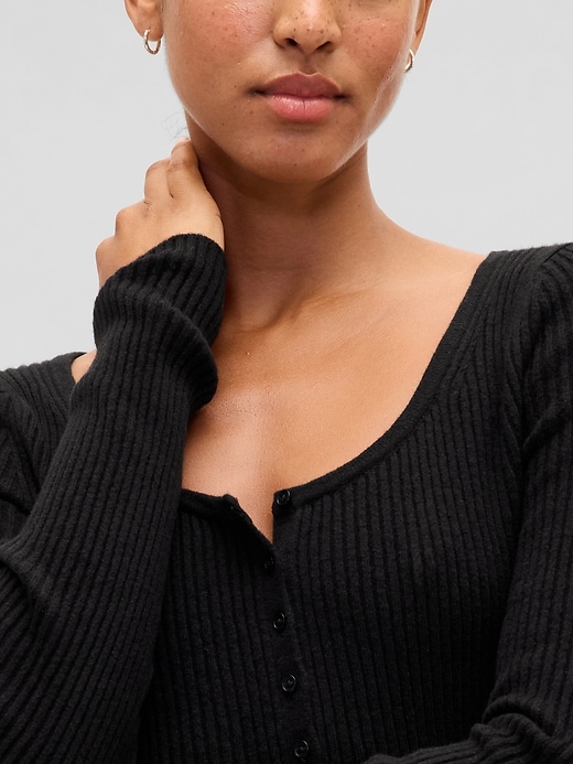 Image number 4 showing, CashSoft Rib Mini Sweater Dress