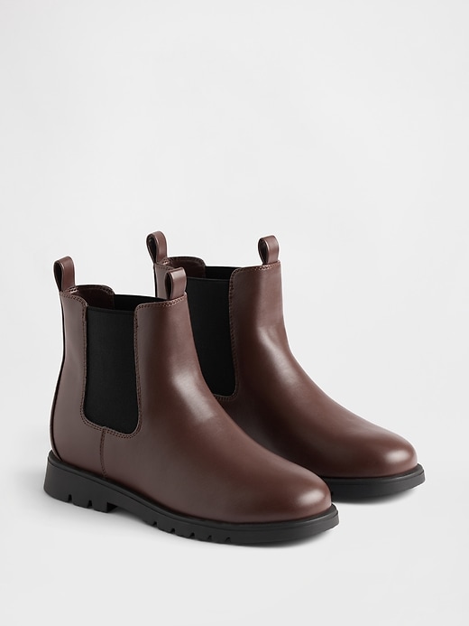 Image number 2 showing, Kids Vegan Leather Chelsea Boots