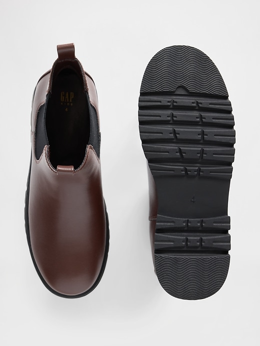 Image number 3 showing, Kids Vegan Leather Chelsea Boots