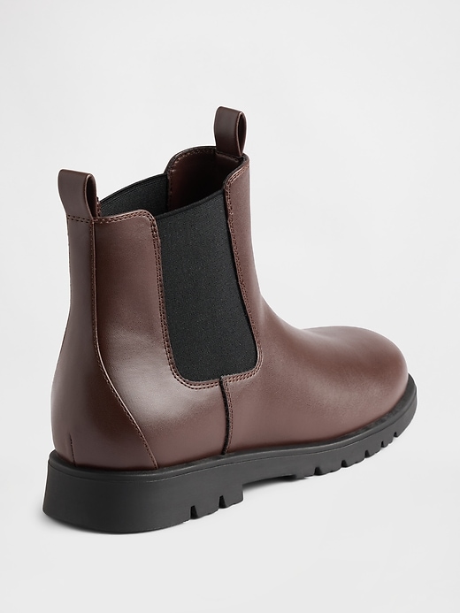 Image number 4 showing, Kids Vegan Leather Chelsea Boots