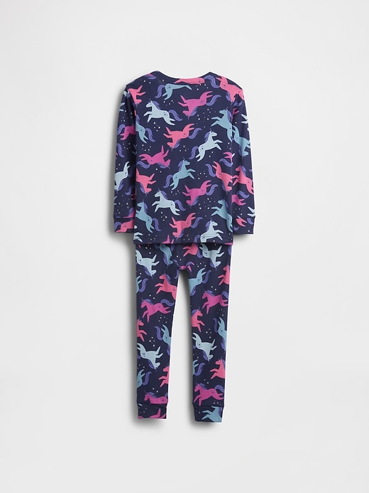 Image number 2 showing, Baby & Toddler Organic Brushed Cotton Unicorn PJ Set