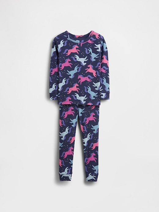 Image number 1 showing, Baby & Toddler Organic Brushed Cotton Unicorn PJ Set