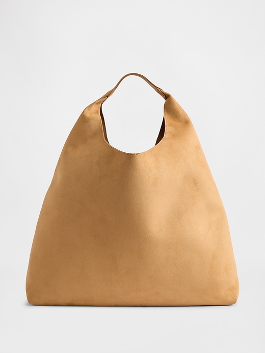 Image number 1 showing, Vegan Suede Slouchy Tote Bag