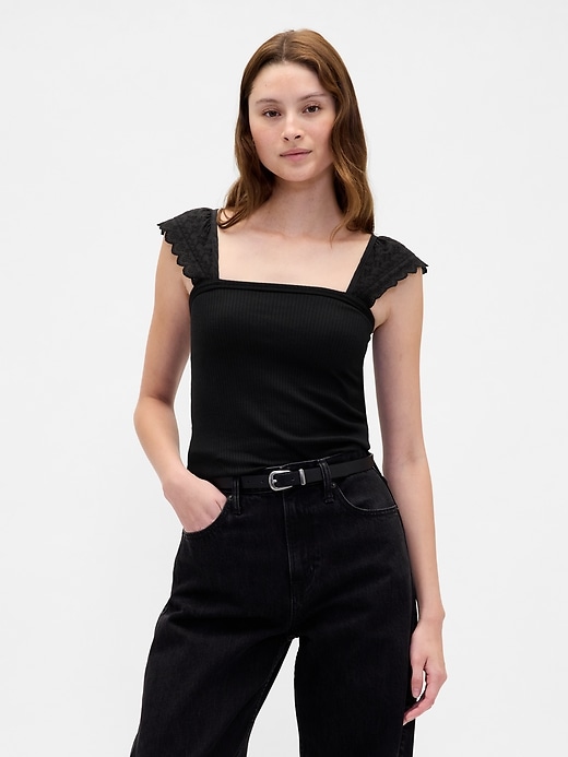 Image number 1 showing, Modern Rib Flutter Tank Top