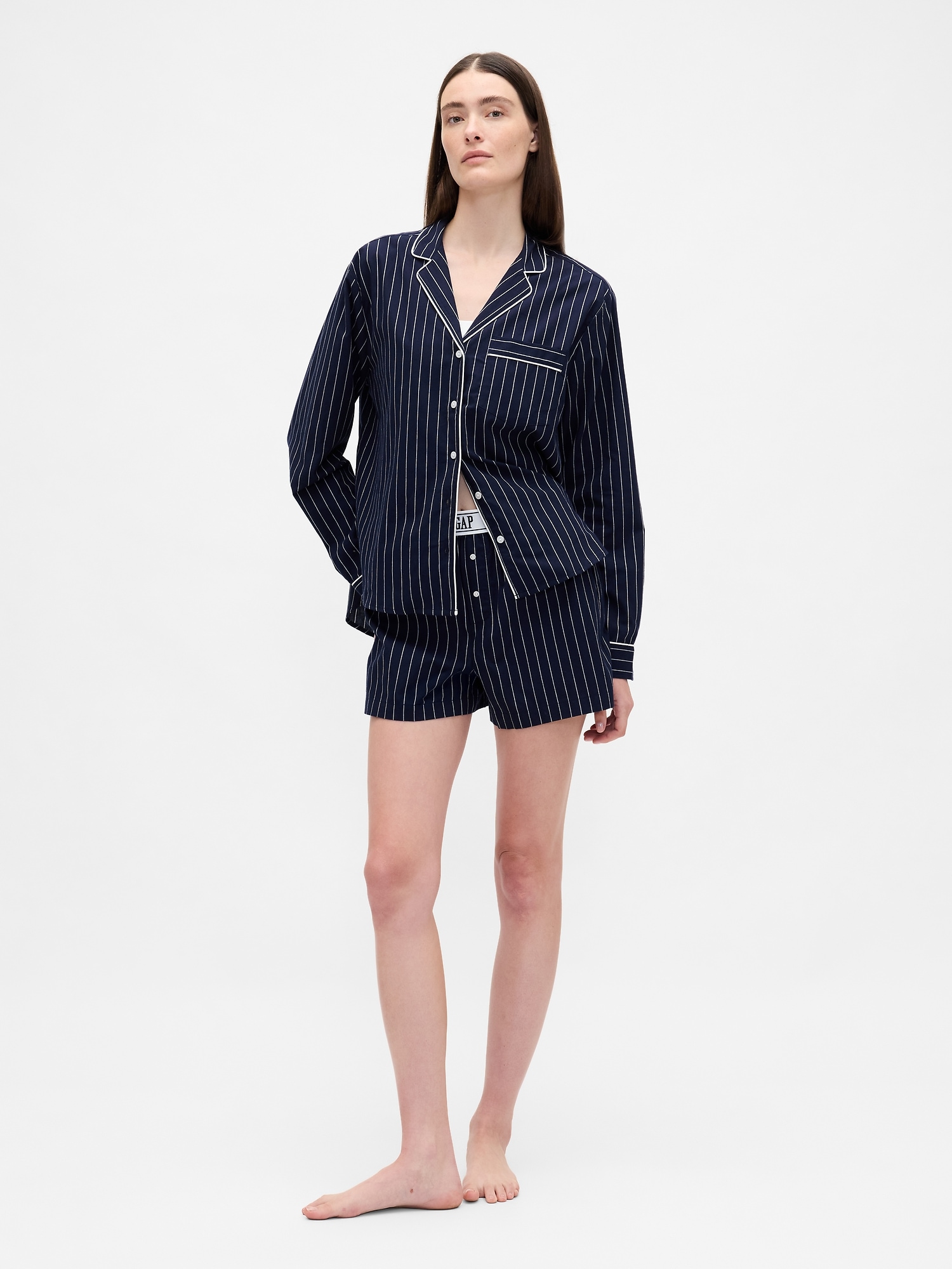 Poplin Logo PJ Boxer Shorts