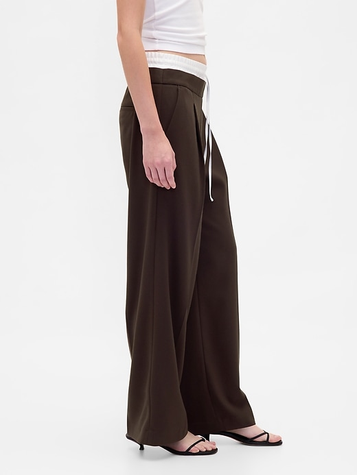 Image number 3 showing, Mid Rise Double-Waist Pants
