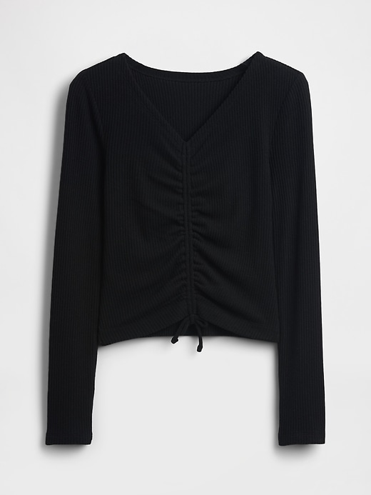 Image number 2 showing, Kids Softspun Rib Ruched Top