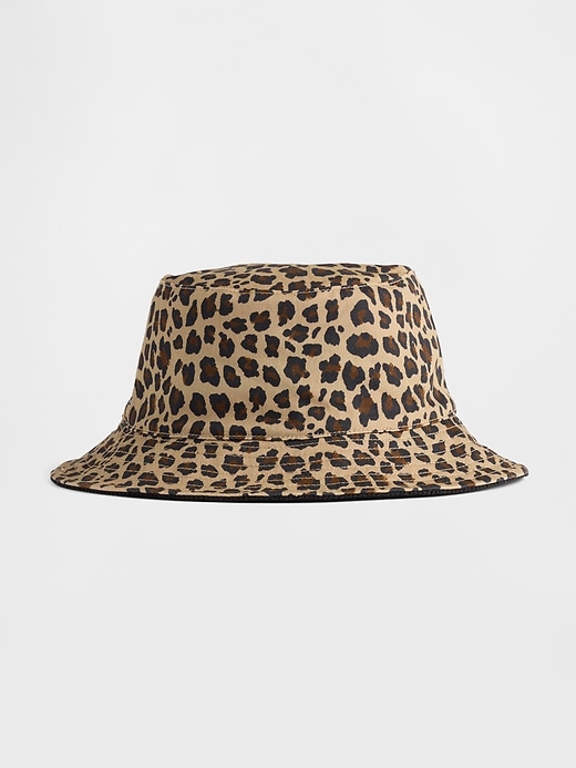 Image number 1 showing, Baby & Toddler Reversible Leopard Bucket Hat