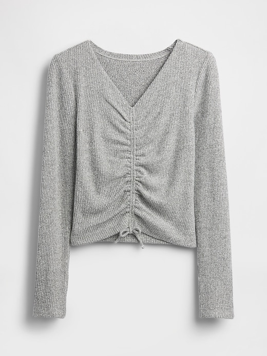 Image number 2 showing, Kids Softspun Rib Ruched Top