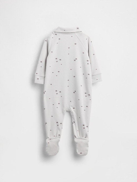 Image number 2 showing, Baby Softspun Polo Footed One-Piece