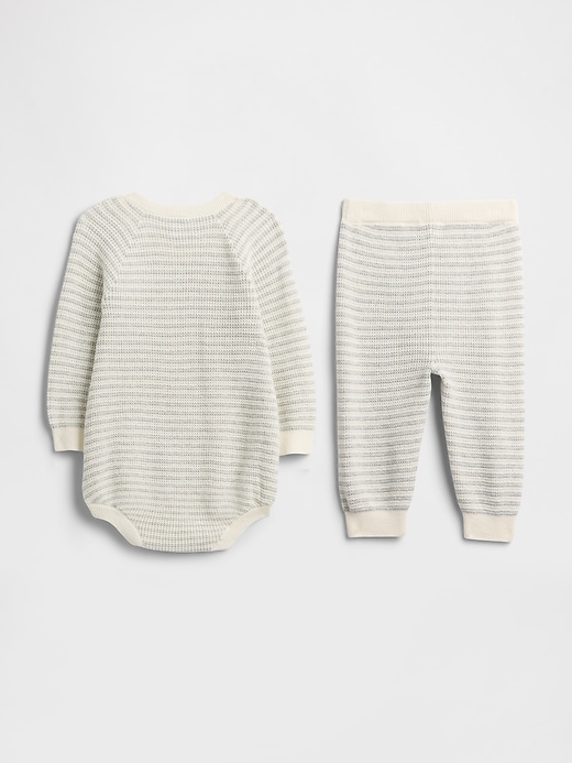 Image number 2 showing, Baby Sweater Bodysuit Outfit Set