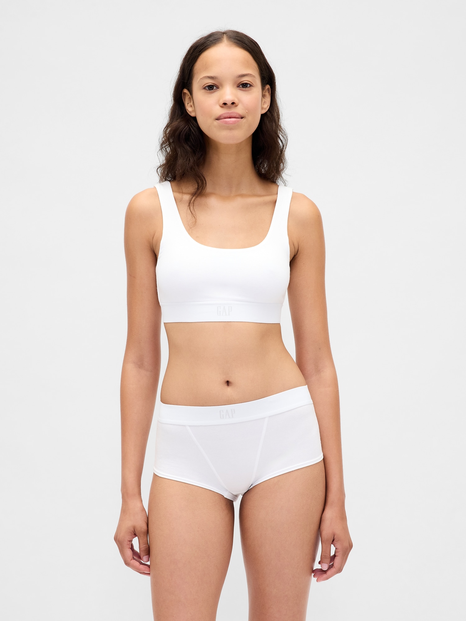 Organic Stretch Cotton Gap Logo Bralette