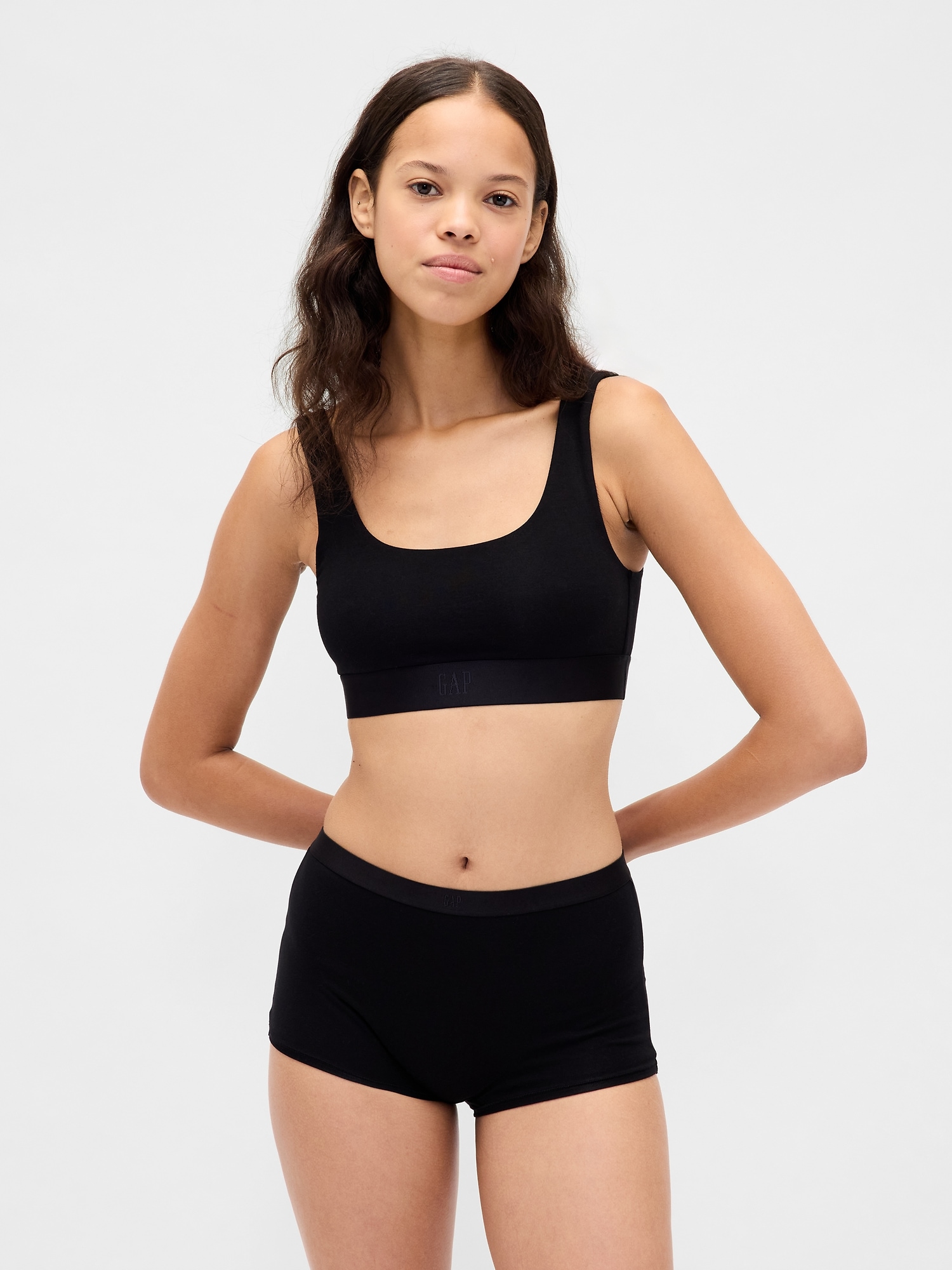 Organic Stretch Cotton Gap Logo Bralette