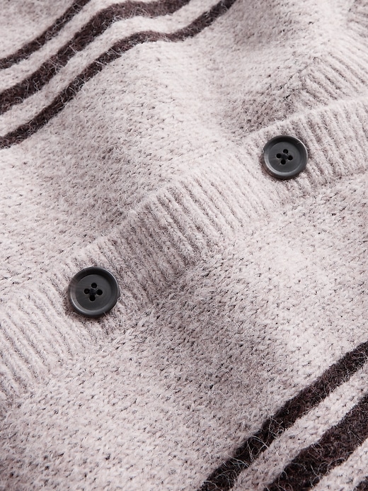 Image number 4 showing, Fuzzy Relaxed Crop Cardigan Sweater