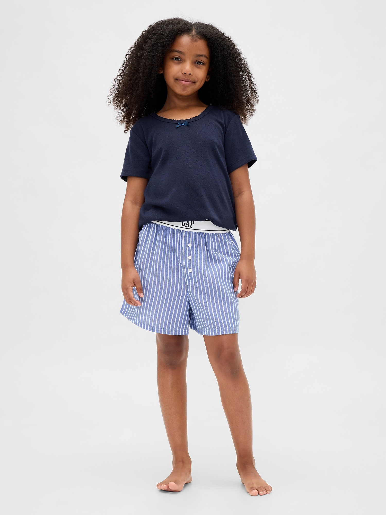 Kids Recycled Flannel PJ Boxer Shorts