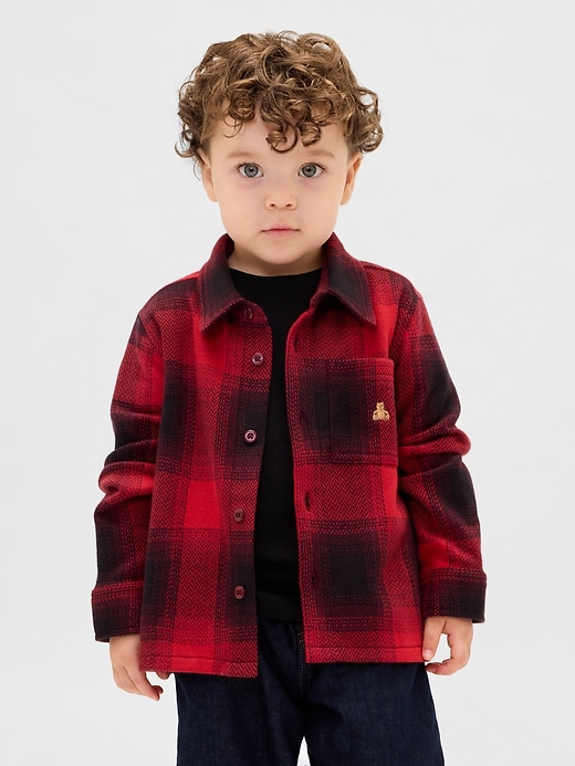 Image number 1 showing, Baby & Toddler Knit Jersey Plaid Shirt
