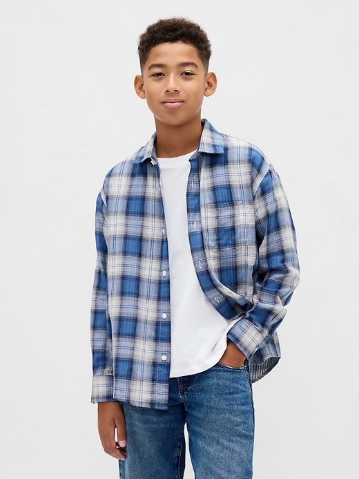 Image number 1 showing, Kids Relaxed Plaid Shirt