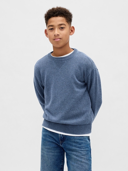Image number 1 showing, Kids Relaxed Crewneck Sweater