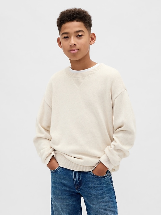 Image number 1 showing, Kids Relaxed Crewneck Sweater