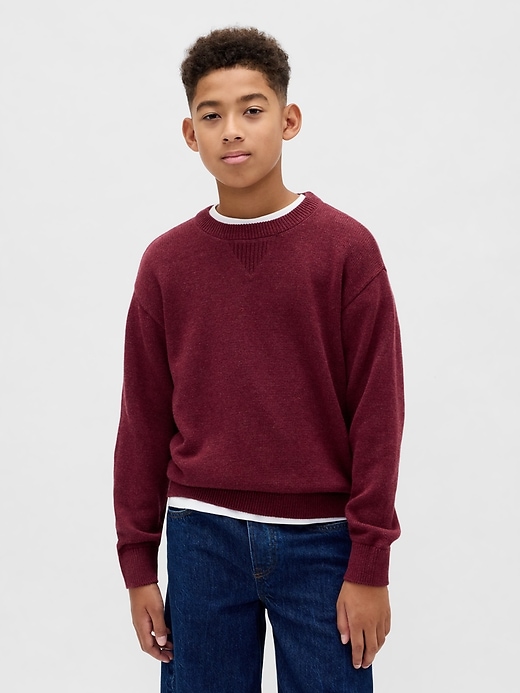 Image number 1 showing, Kids Relaxed Crewneck Sweater