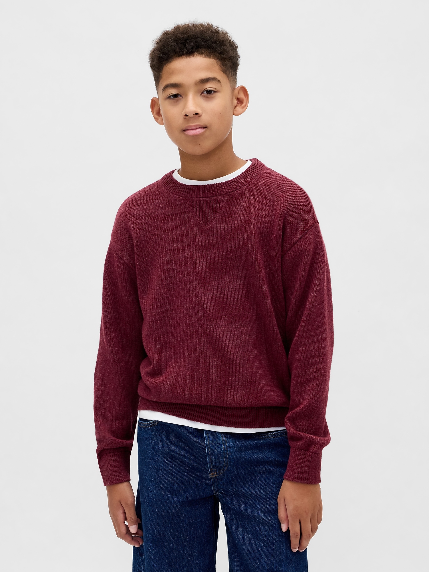Kids Relaxed Crewneck Sweater