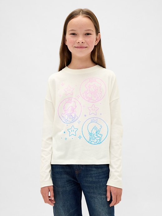 Image number 1 showing, Kids Super Mario Oversized Graphic T-Shirt