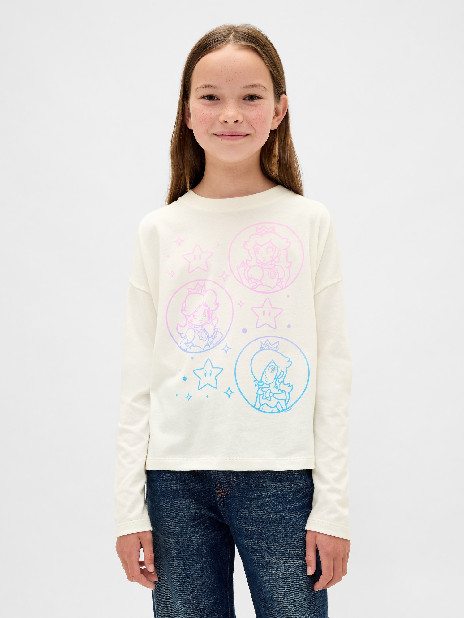 Kids Super Mario Oversized Graphic T-Shirt