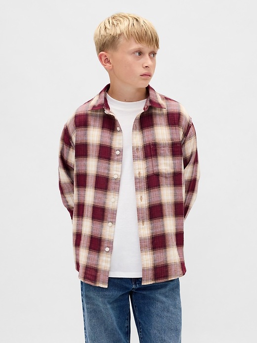 Image number 1 showing, Kids Relaxed Plaid Shirt