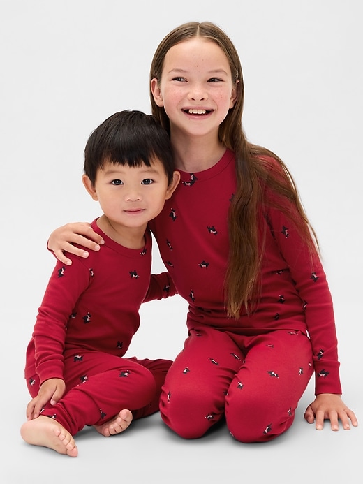 Image number 1 showing, Kids & Baby Organic Brushed Cotton Holiday PJ Set