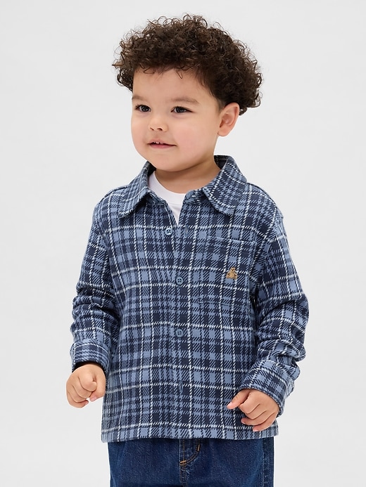 Image number 1 showing, Baby & Toddler Knit Jersey Plaid Shirt