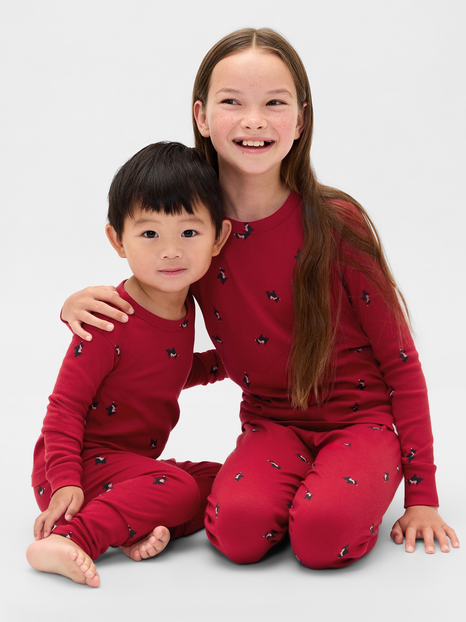 Kids & Baby Organic Brushed Cotton Holiday PJ Set