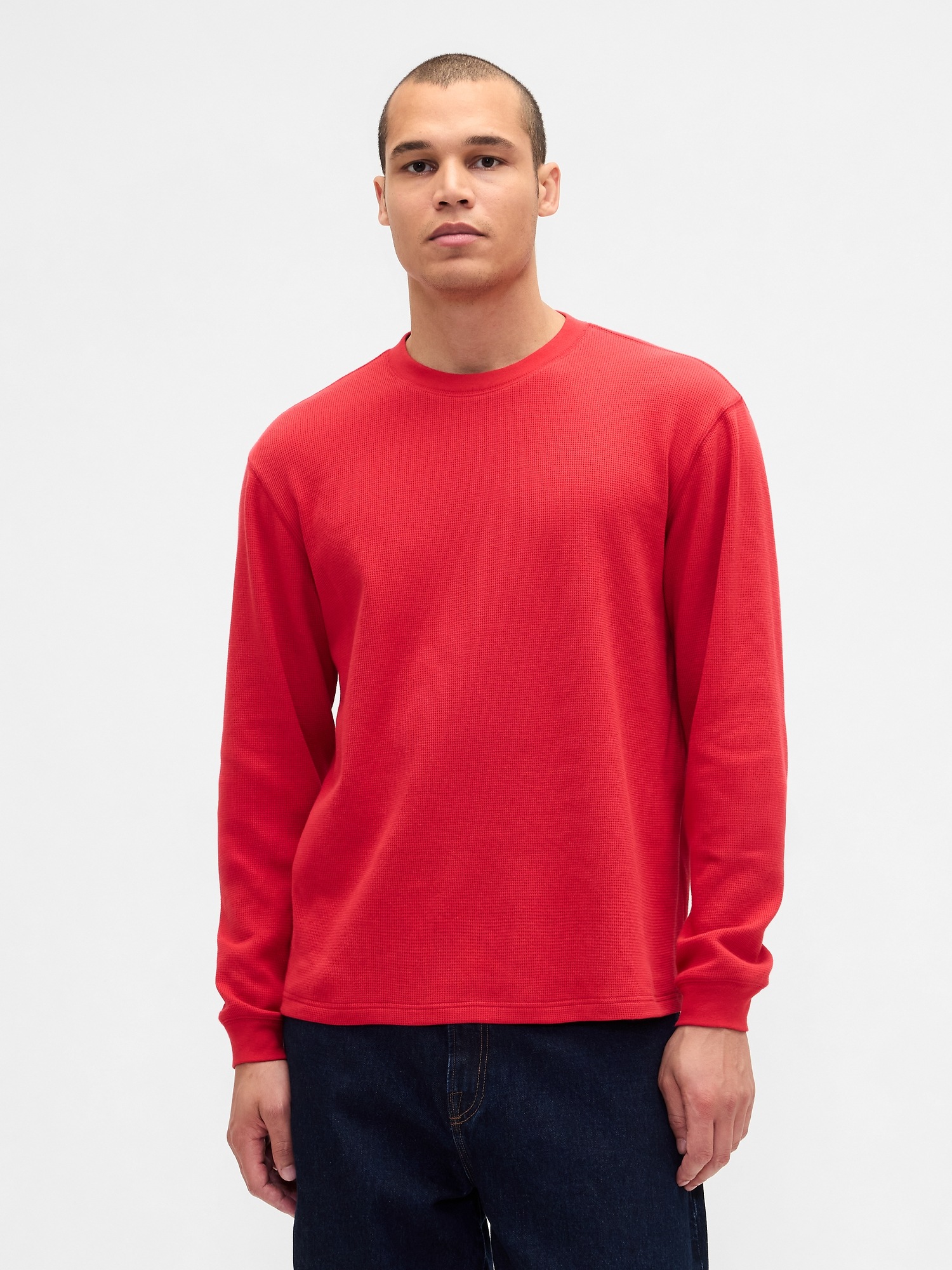 Waffle Crew T-Shirt - Modern Red