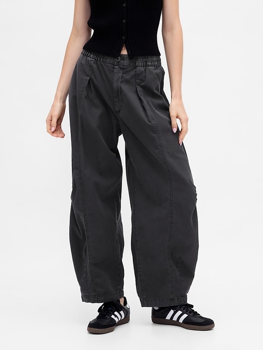 Image number 2 showing, Mid Rise Twill Barrel Pants