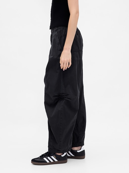 Image number 3 showing, Mid Rise Twill Barrel Pants