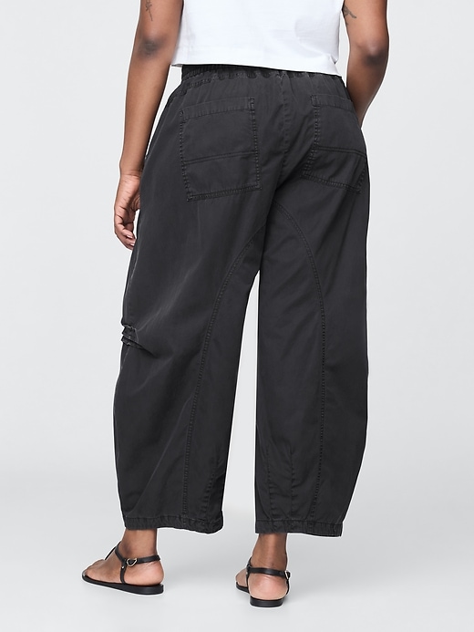 Image number 6 showing, Mid Rise Twill Barrel Pants