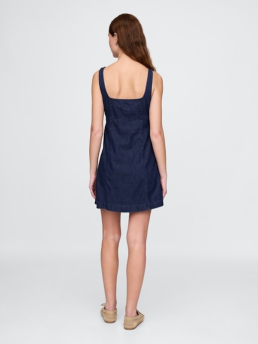 Image number 2 showing, UltraSoft Denim Square-Neck Mini Dress