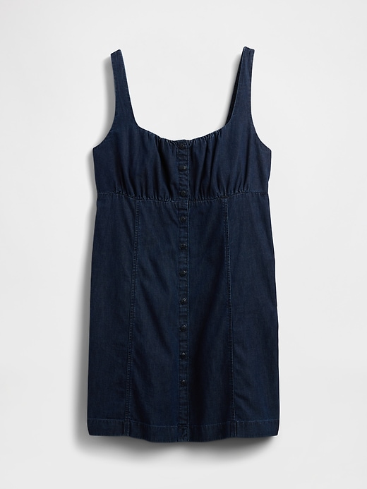 Image number 4 showing, UltraSoft Denim Square-Neck Mini Dress