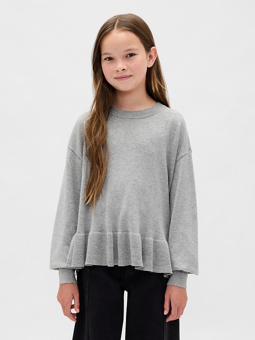 Image number 1 showing, Kids Relaxed Peplum Sweater