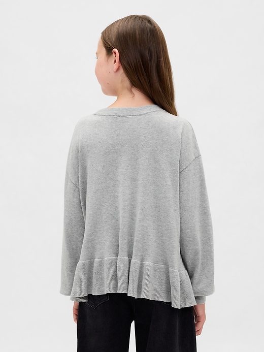Image number 3 showing, Kids Relaxed Peplum Sweater