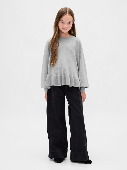 Image number 4 showing, Kids Relaxed Peplum Sweater